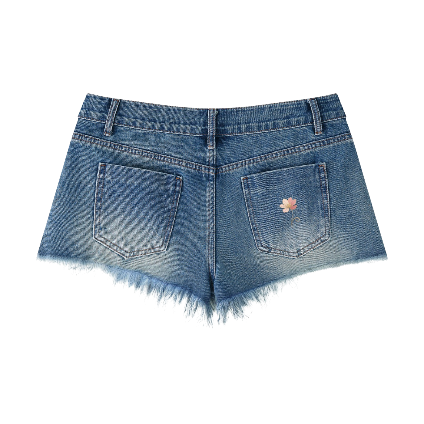 Women's Vintage Wash Raw Hem Denim Shorts
