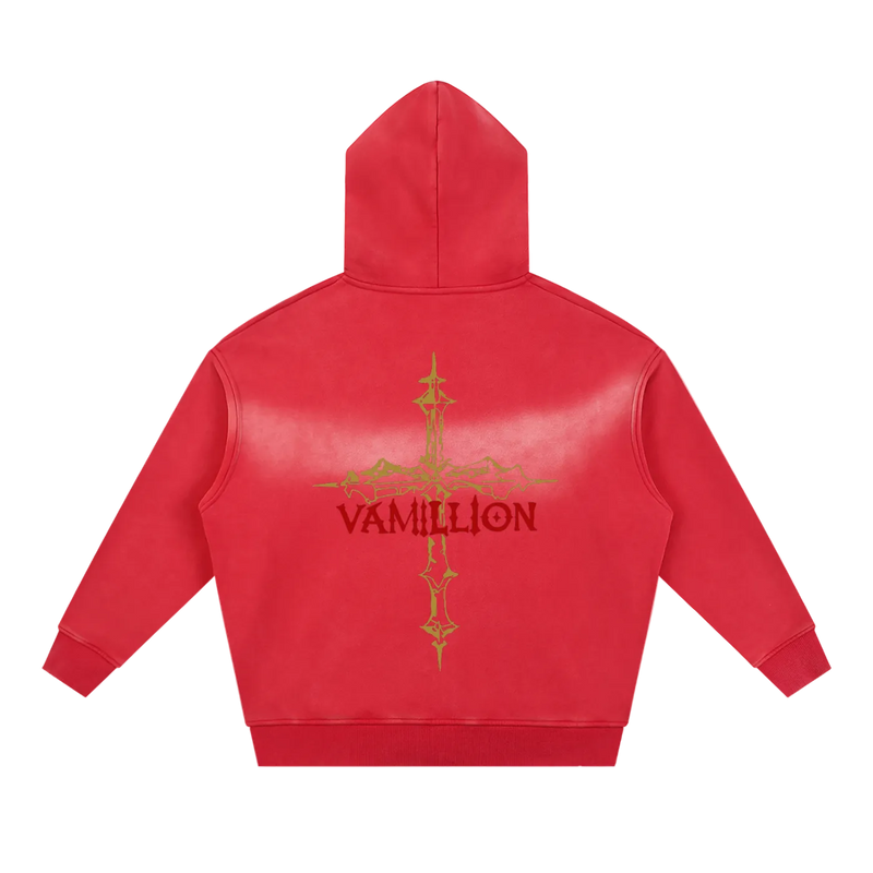 Cyber-Cross Sunfade Boxy Hoodie