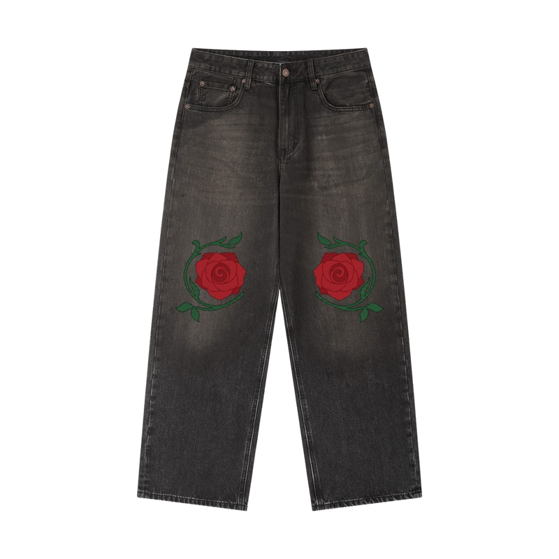 Men's Vintage Wash Heavyweight Denim Rose Jeans