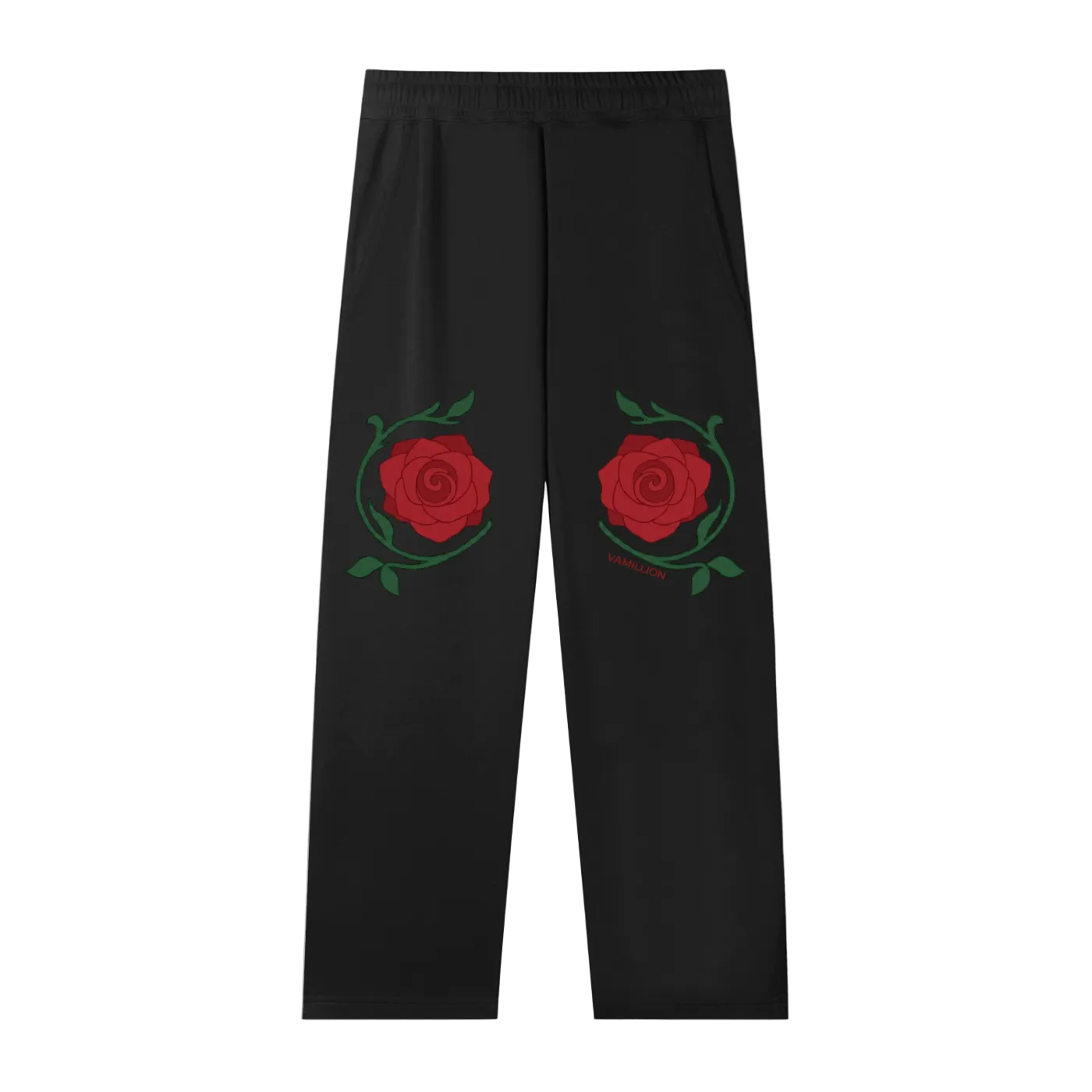 Rose Dream Straight-Leg Sweatpants