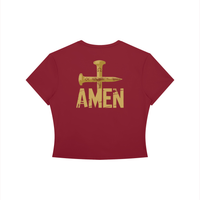 AMEN Women's Crewneck Crop T-Shirt (Pre-Order)