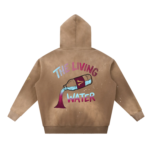 Living Water Vintage Frayed Hoodie