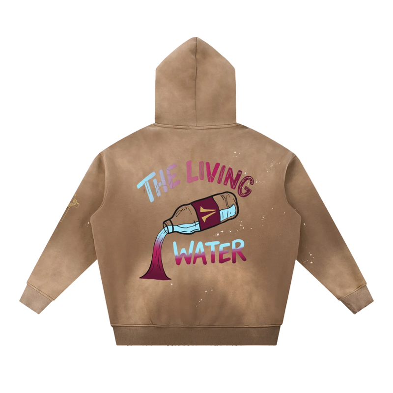 Living Water Vintage Frayed Hoodie