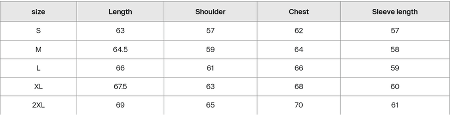 Size guide for Cyber-Cross Sunfade Boxy Hoodie