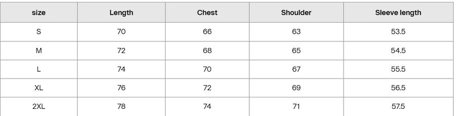 Size guide for Living Water Vintage Frayed Hoodie
