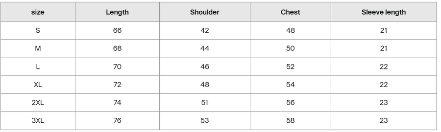 Size guide for Lychnis Classic Cotton T-Shirt