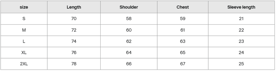 Size guide for Died For YOU Sun Fade Raw Edge T-Shirt (Pre-Order)