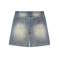 Vamillion Faded Distressed Baggy Denim Shorts