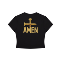 AMEN Women's Crewneck Crop T-Shirt (Pre-Order)