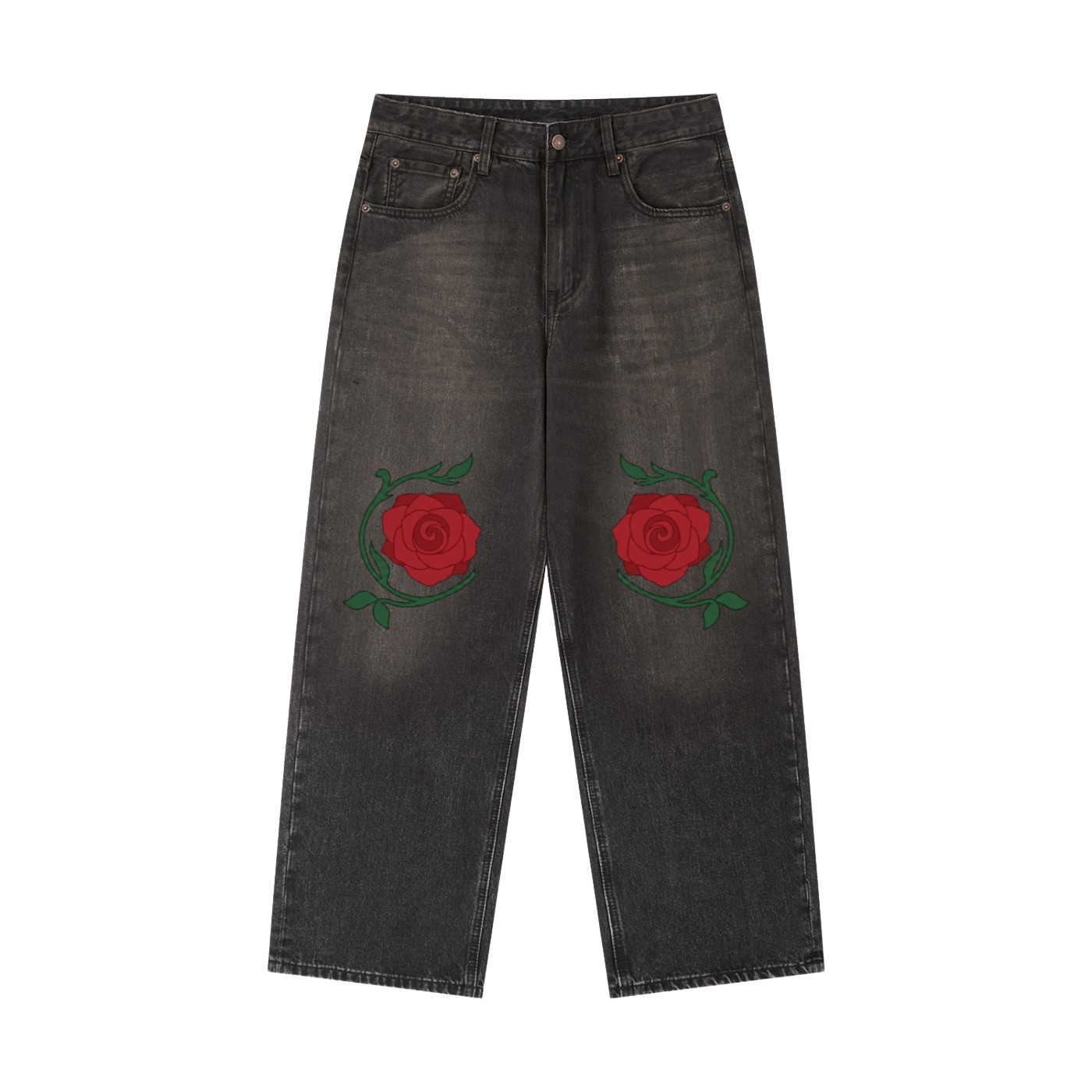 Men's Vintage Wash Heavyweight Denim Rose Jeans