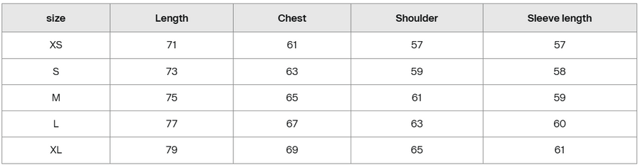 Size guide for Proverbs Cyber-Cross Long Sleeve T-Shirt